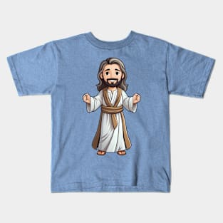 Smiling Cartoon Jesus Christ Kids T-Shirt